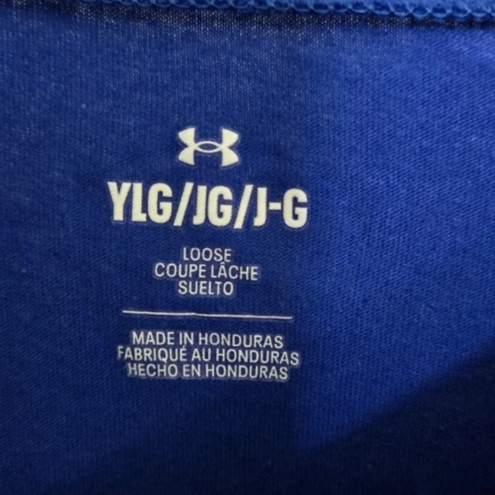 Under Armour Youth Large Blue T-Shirt 100% Chance of Victory Baseball Graphic - Picture 4 of 4